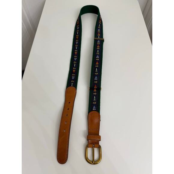 Paul & Shark Made in Italy Men's Nautical Belt Yachting Boats Blue Green 120 - Picture 6 of 6